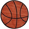 Round Basketball Area Rug 39"