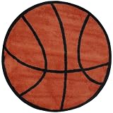 Round Basketball Area Rug 39"