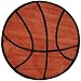 Round Basketball Area Rug 39"