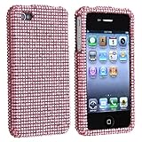 eForCity MYBAT Pink Rhinestone Bling Case Cover Compatible With iPhone® 4 4G iPhone® 4S - AT&T, Sprint, Version 16GB 32GB 64GB