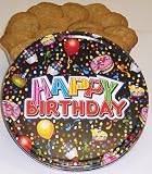 Gourmet Food : Scott's Cakes 2 1/2 lb. Peanut Butter Cookies in a Large Happy Birthday Tin