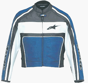 ALPINESTARS DYNO WOMENS LEATHER JACKET BLUE/BLK US14/50 3111027150 CLOSEOUT-no return