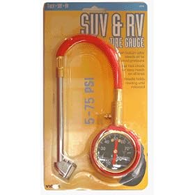 DIAL TIRE GAUGE -- SUV STYLE -- W/HOSE