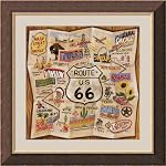 Route 66 Framed Art Print by Karen Dupre, 39.01 in. x 39.01 in. Framed