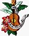 Acoustic Guitar with Red Hibiscus Flowers - Embroidered Iron On or Sew On Patch