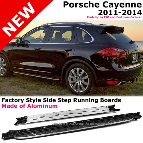 Porsche Cayenne 11 14 Aluminum Running Board Side Steps Nerf Bars Gunmetal Black Konoanoonenora