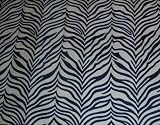 Crewel Rug Zebra Blue Chain Stitched Wool Rug(3X5FT)