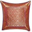 ShalinCraft Pillow Cases Home Decorating India Christmas Gift Ideas Silk Fabric 16x16 inches (bcbr274)
