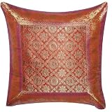 Review ShalinCraft  / ShalinCraft Pillow Cases Home Decorating India Christmas Gift Ideas Silk Fabric 16x16 inches (bcbr274)