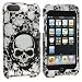 Black and White Skulls Design Crystal Hard Skin Case Cover New for Apple Ipod Touch iTouch 2nd and 3rd Generation Gen 2g 3g 2 3 8gb 16gb 32gb 64gb - Electromaster(TM) Brand