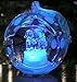 BANBERRY DESIGNS Clear Glass Globe Christmas Ornament - Nativity Scene - LED Lighted Color Changing - The Holy Family is Beautifully Displayed in This Glass Ball Ornament - Comes Gift Boxed