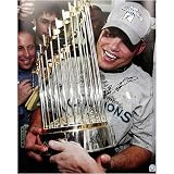 Ivan 'Pudge' Rodriguez 2003 World Series Trophy 16x20 Autographed Photograph