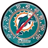 MIAMI DOLPHINS OFFICIAL 12.75" DIAMETER NFL THERMOMETER
