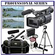Panasonic Pro AG-HMC150 3CCD AVCHD 24fps Camcorder + Willoughby's Two (2) 16GB SD Advanced On-The-Go or Stop-N-Film Shooter Package