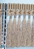 5 1/2 Silky Braid Tassel Bullion Fringe Trim Brown Per Yard