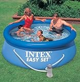 Intex 8' x 30" Easy Set Swimming Pool & 530 GPH GFCI Filter Pump