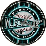 Florida Marlins Chrome Clock