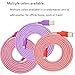 Eversame [3-Pack] 6Ft 1.8M Premium Nylon Braided High Speed USB2.0 A Male to Micro B Charger Cable For Samsung Galaxy S7/S6 Edge Plus/tab A, HTC One M9 (Red Purple Hot Pink)