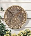 Whitehall Pinecone Clock and Thermometer