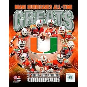  University of Miami Hurricanes - All Time Greats NCAA 8x10 Photo