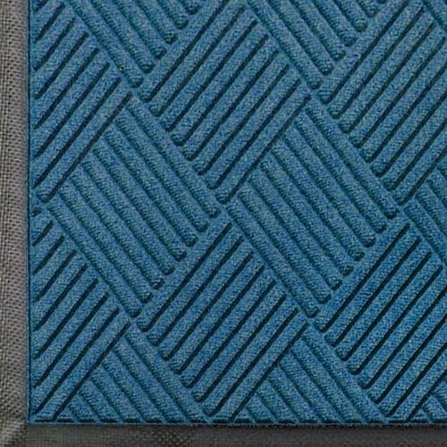 WaterHog Diamond | Commercial-Grade Entrance Mat with Rubber Border – Indoor/Outdoor, Quick Drying, Stain Resistant Door Mat (Medium Blue, 2' x 3')