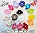 Ema Jane 16 Assorted Boutique Quality Flower Hair Clip Bows with Soft Stretch Headbands - Fits Infant, Baby, Toddler, Youth, Girls - Mix of Gerbers, Peony, Jewel Flowers, Ranunculus