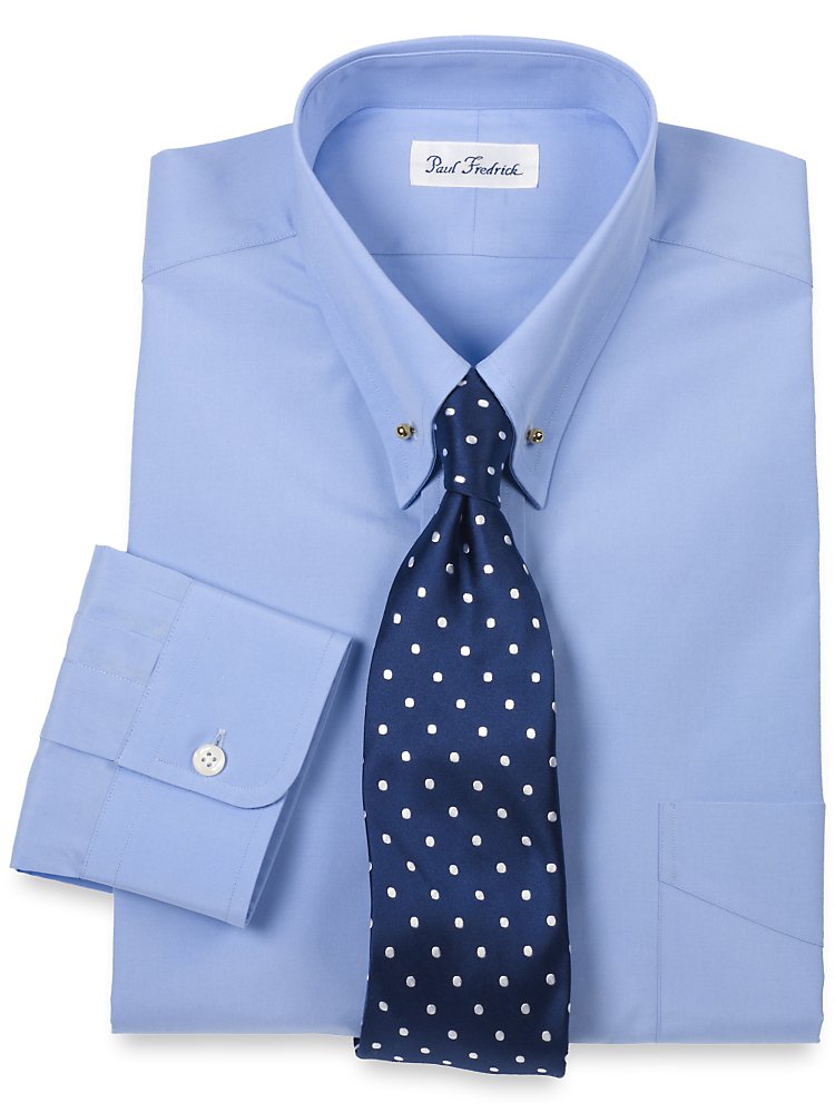 Eyelet collar mens dress shirts