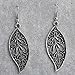 Yazilind Earring Plated Silver Leaf Shape Alloy Earring Plated Silver Diameter:2.1In Wide:1.4 In Free, Silver