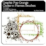 Photoshop Brushes - Graphic Pop Grunge Cluster and Frames Brushes