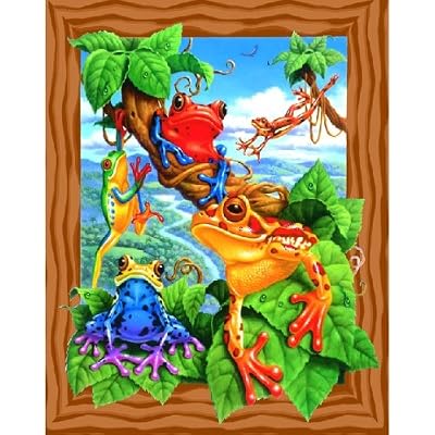 MINI Frogs 100pc 7x9 Inch Jigsaw Puzzle by Colbert Gauthier