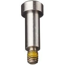 303 Stainless Steel Shoulder Screw, Hex Socket Drive, Nylon Patch