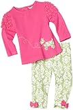 IMAGE OF Hartstrings Knit Top And Pant Set, Rose Azalea, 3-6 Months