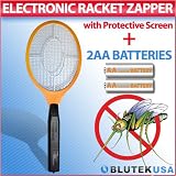 Electronic Racket Zapper With Protective Screen + 2AA Batteries