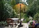 Terrassenstrahler Heizstrahler Wärmelampe Edelstahl elektro GS-Geprüft, Strahler mit Lampe / Beleuchtung in schwarz, Terrassenheizer für Garten Terrasse Balkon, Heizer ohne Gas - Gartenmöbel 2010