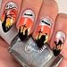 Whats Up Nails - Graveyard Vinyl Stencils for Nail Art Design (2 Sheets, 40 Stencils Total)