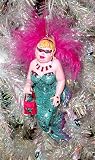 December Diamonds Peacock Capri Mermaid Gay Pride Christmas Ornament #0606120