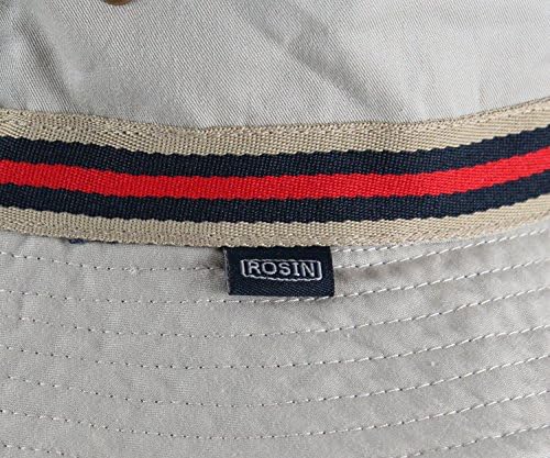 Rosin Brand Reversible Cotton Bucket Hat - (Various Sizing & Color Choices) (S/M, Tan / Geometric)