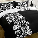 Kensington Duvet Cover Set, Black, Double
