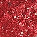 3mm Round Flat Sequins Red Matte Silk Frost. Made in USA