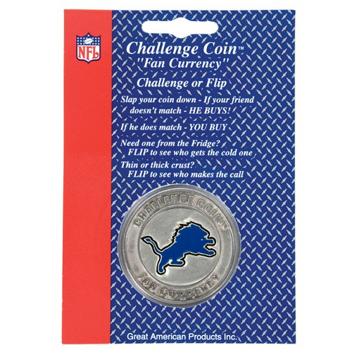 Detroit Lions Challenge Coin/Lucky Poker Chip