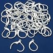 50 Silver Plated Leverback Earrings Earring Findings 13mm