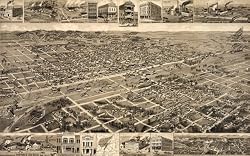 Birmingham, Alabama - Bird's-Eye View, Published 1885 - 16" x 20" - Fine-Art Gicl??e Photographic Print of an Image from the Library of Congress Collection