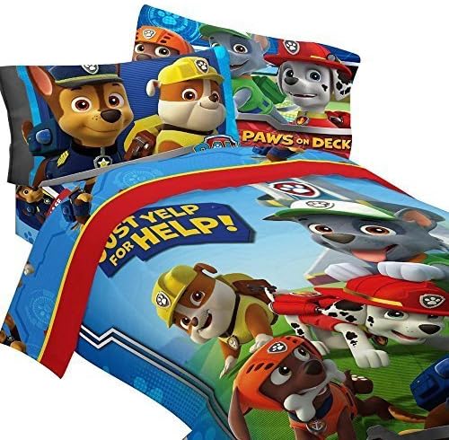 4pc Paw Patrol Twin Bedding Set Ruff Ruff Rescue Comforter and Sheet Set by Store51 LLC
