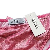 iEFiEL Girls 3pcs Swimmable Princess Mermaid Swimsuit Open Tail Hair Band (5-6, Ruched Top Pink)
