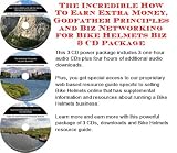 619FVkzUBDL. SL160  The Incredible How To Earn Extra Money, Godfather Principles and Biz Networking for Bike Helmets Biz 3 CD Package