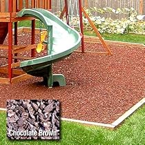 Hot Sale Kidwise Playground Rubber Mulch and Fanny Pad Combo - Chocolate Brown