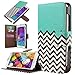 ULAK Stand Feature Synthetic Leather Tribal Wallet Card Slots Case with Foldable Stand for Samsung Galaxy Note 4 (Follow the Sky)
