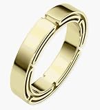 4.5mm Wide Link Style 18 Karat Yellow Gold Wedding Band