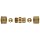 Dixon 62C-04 Brass Compression Tube Fitting, Union, 1/4" Tube OD