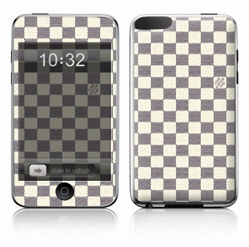WHITE CHECKER Design Apple iPod Touch 2G 3G 2nd 3rd Generation 8GB 16GB 32GB Vinyl Skin Decal Cover Sticker Protector (Matte Finish)+ Free Screen Protector